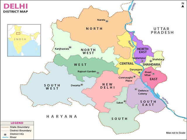 UT Delhi Map