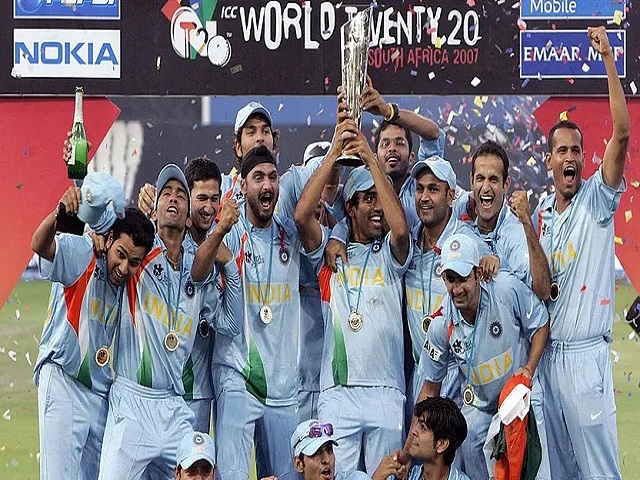Indian Team after winning the T20 Cricket World Cup 2007