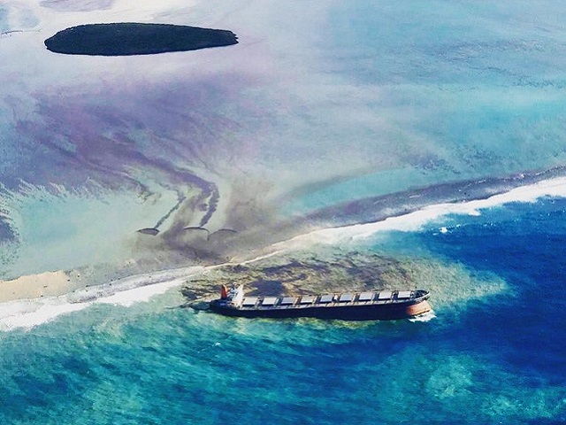 Mauritius declares a state of environmental emergency after massive oil spill