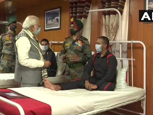 PM in Ladakh: PM Modi meets soldiers injured in Galwan Valley clash, praises their bravery and valour