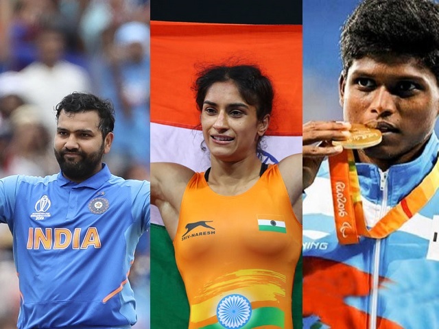 Rohit Sharma, Vinesh Phogat, Manika Batra, Mariappan Thangavelu recommended for Rajiv Gandhi Khel Ratna Award