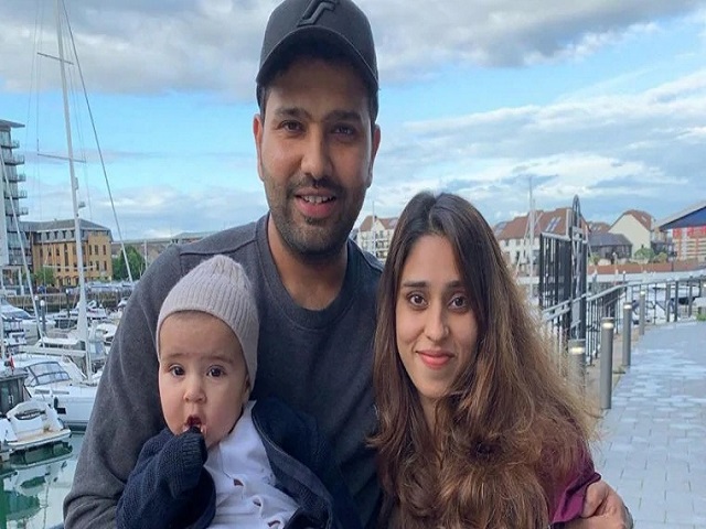 Rohit Sharma with his family