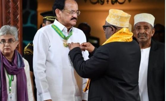 Vice President Venkaiah Naidu receives highest civilian award of Comoros