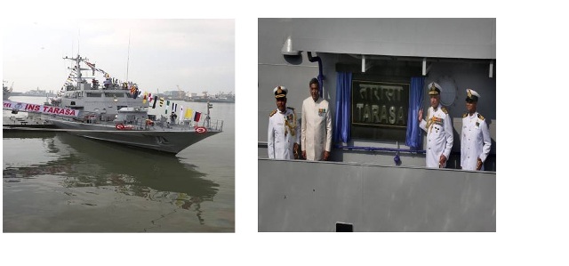 Indian Navy commissions INS Tarasa at Mumbai