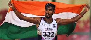 Lakshman win the gold medal in 5000m