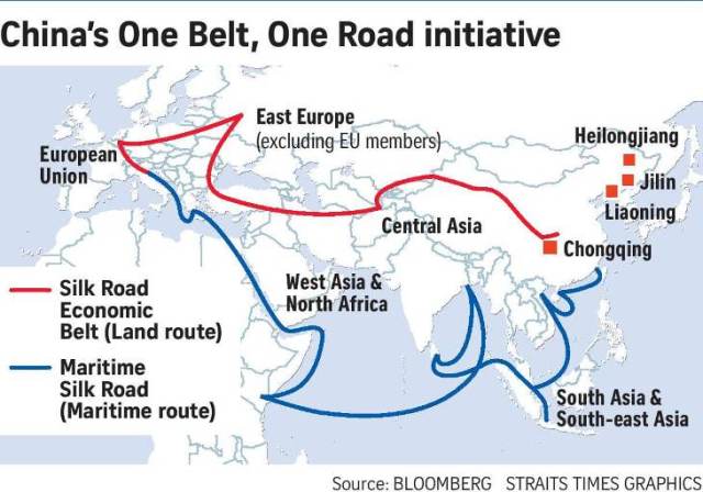 चीन के OBOR के समकक्ष अमेरिका, जापान, ऑस्ट्रेलिया और भारत की योजना