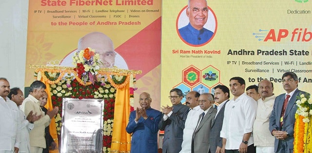 President inaugurates Andhra Pradesh Fiber Grid Project