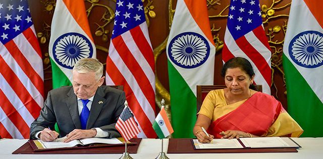 Defence Minister Nirmala Sitharaman and US Secretary of Defence James Mattis signed COMCASA