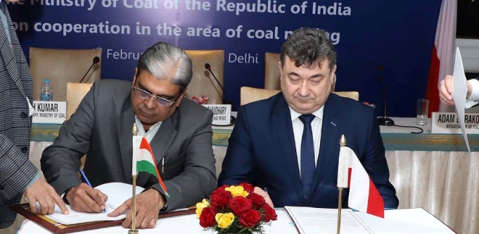 कोयला मंत्रालय एवं पोलैंड गणराज्य के ऊर्जा मंत्रालय के मध्य समझौता ज्ञापन पर हस्ताक्षर