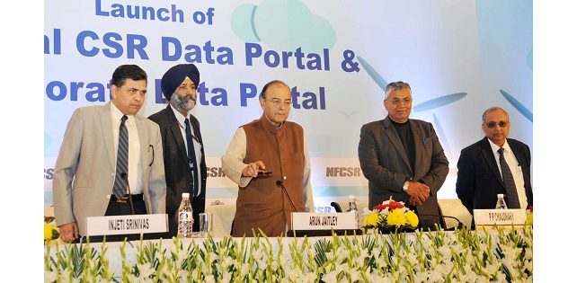 Finance Minister launches National CSR Data Portal & Corporate Data Portal