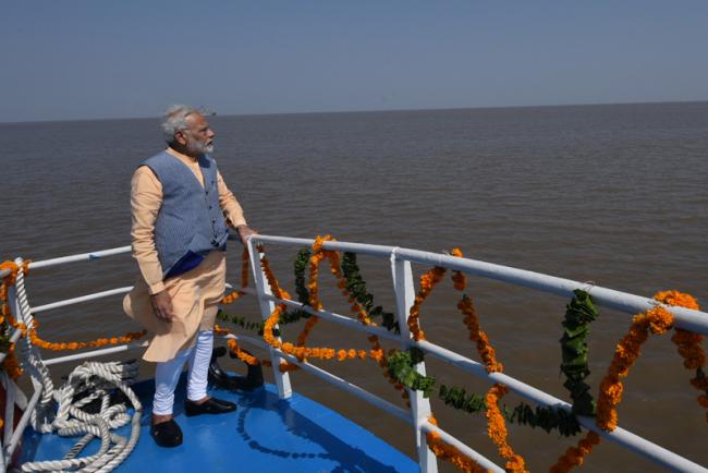 PM inaugurates Phase 1 of RO RO Ferry Service between Ghogha and Dahej