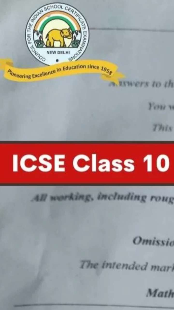ICSE Class 10 Maths Answer Key 2023 and Question Paper
