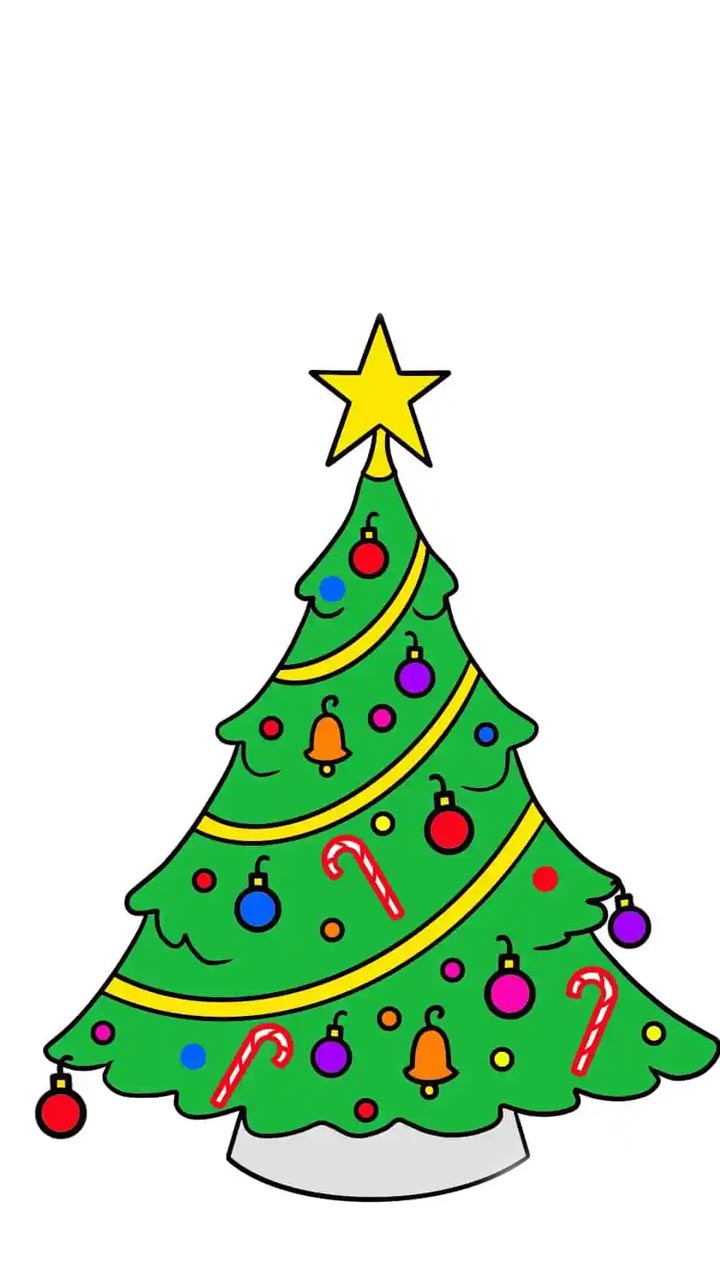 Santa Claus brought Christmas presents. Santa Claus decorated the Christmas  tree. Vector illustration in cartoon style on white background. Hand drawing.  For print, web design. 4822343 Vector Art at Vecteezy