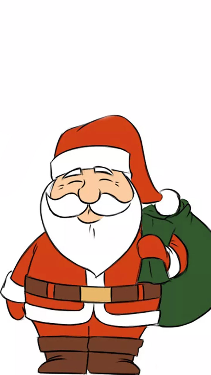 How to Draw Santa Claus - My Itchy Child - Easy activity for young children